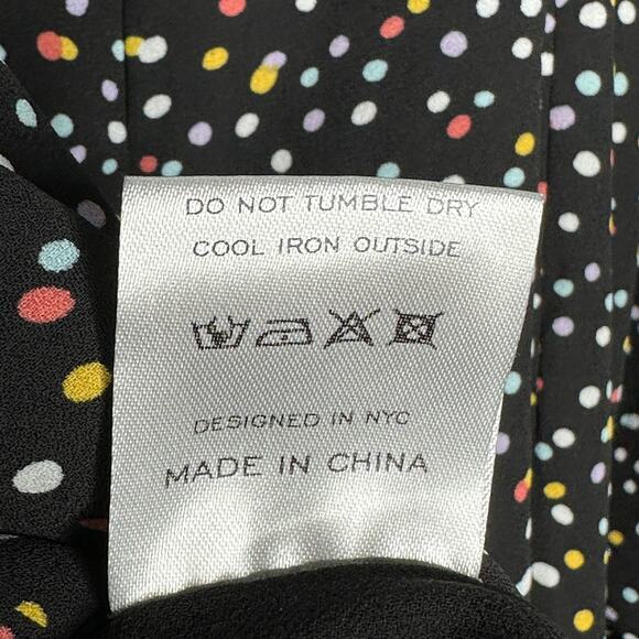 Lucy & Dity Urban Outfitters Womens Polka Dot Mini Dress Size S Black Multi NWOT - Picture 7 of 10